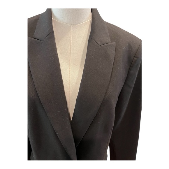 Calvin Klein Black Blazer Women’s Size 14 – Classic Single Button Suit Jacket - Picture 4 of 7